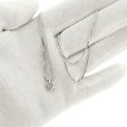 Image 12 of White gold Venetian chain with fixed pendant and diamond; 0.10 ct.