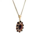 Image 3 of Vintage gold pendant with garnet stones