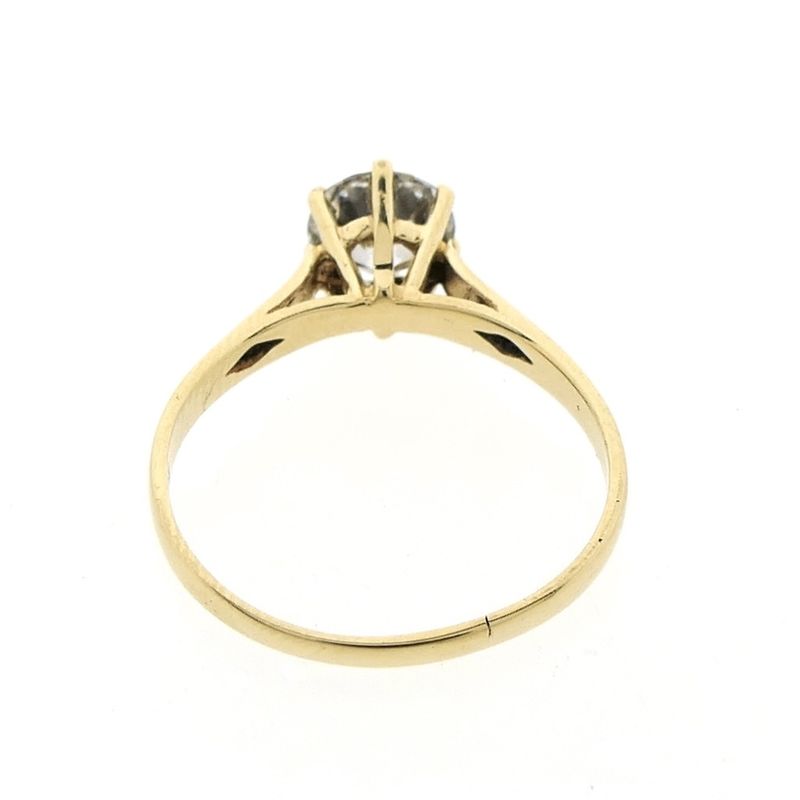 Image 8 of Gold solitaire ring with zirconia