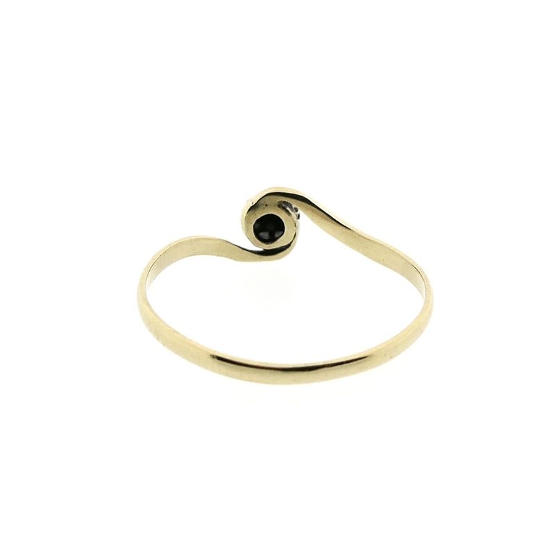 Image 3 of Gold solitaire ring with diamond; 0.07 ct.