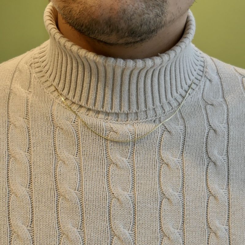 Image 8 of Golden Venetian link chain | 51 cm