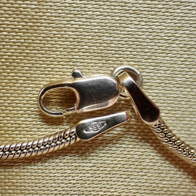 Image 4 of Gold snake link chain | 47 cm