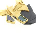 Image 9 of Gold Limited Edition Lapponia necklace with triplet opal and onyx