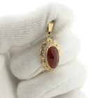 Image 6 of Vintage gold pendant with carnelian