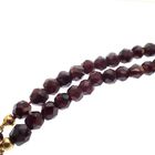 Image 3 of Antique garnet beaded sautoir with gold decorative clasp