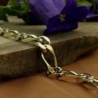 Image 8 of Two-tone gold wide gourmet link bracelet