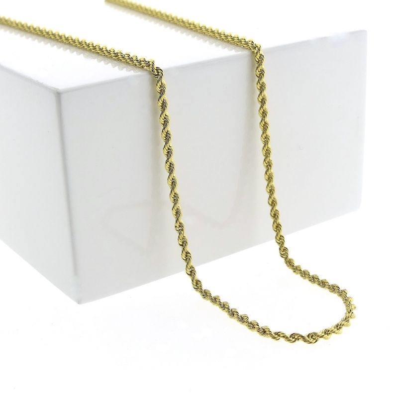 Image 5 of Gold twisted link chain | 55 cm