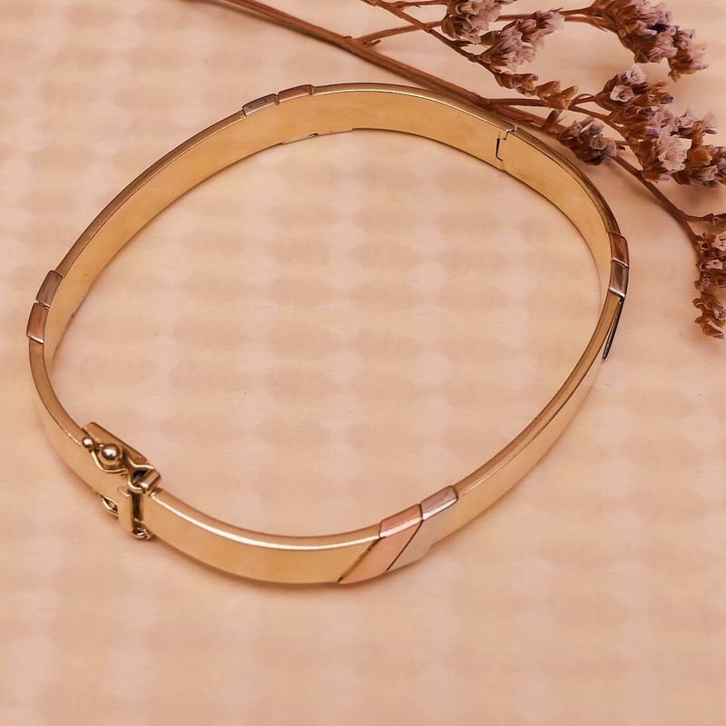 Image 2 of Tricolor gold slave bracelet; Ø 60mm