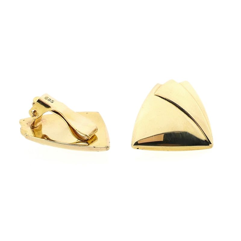 Afbeelding 8 van Vintage gouden abstracte oorclips