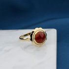 Image 2 of Vintage gold ring with carnelian