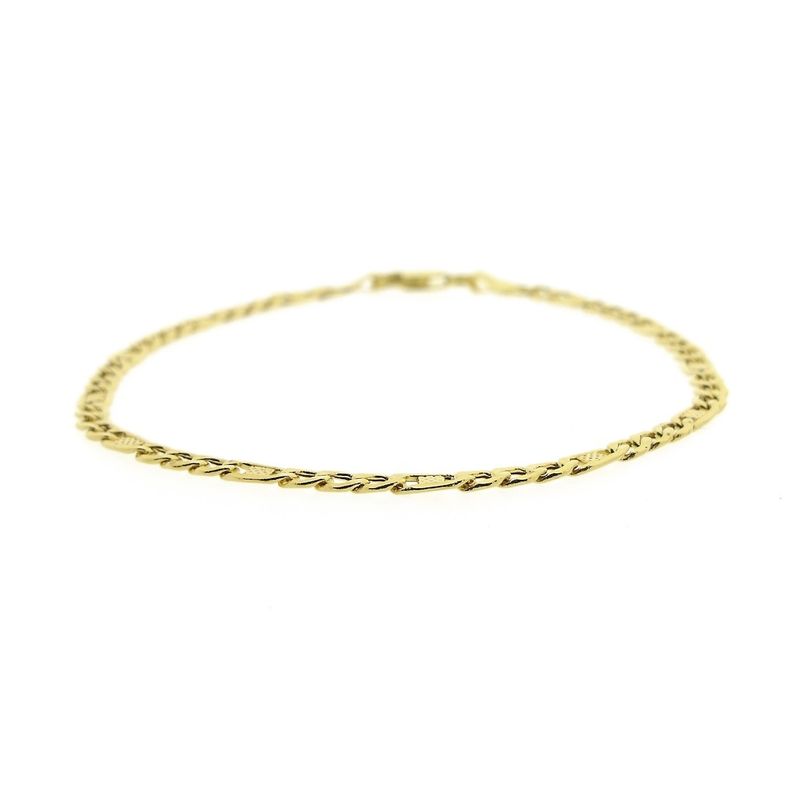 Image 1 of 9 carat Figaro link bracelet | 19.5 cm