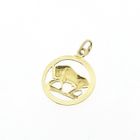 Image 5 of Gold zodiac sign pendant; Taurus