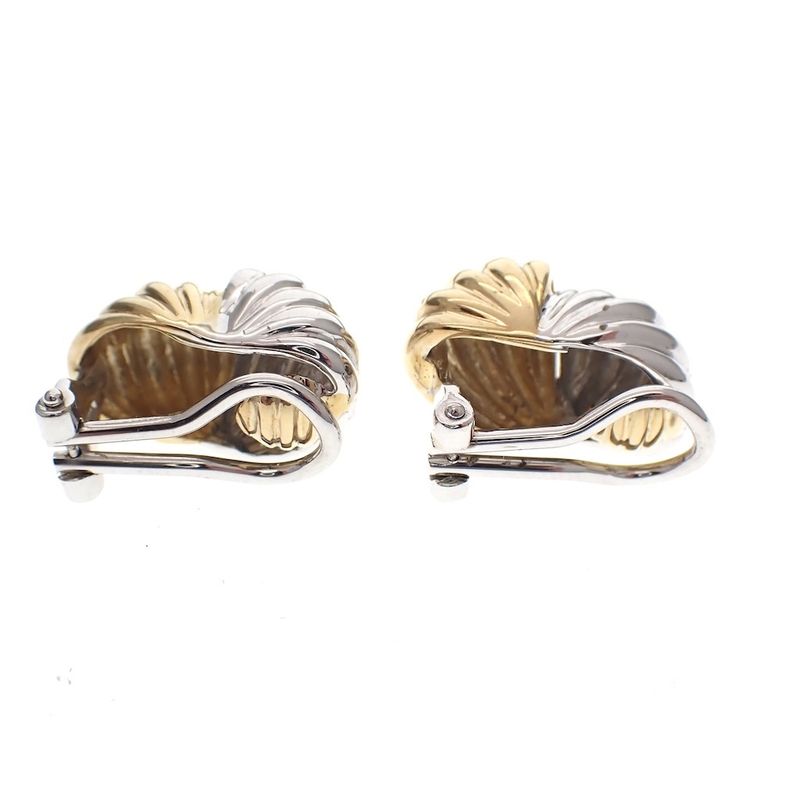 Image 3 of Two-tone gold clip-on earrings