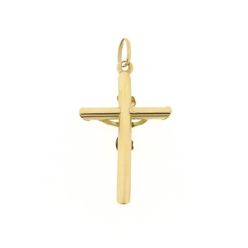 Image 5 of 19.2 ct gold pendant of a cross with corpus | INRI
