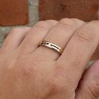 Image 9 of Two-tone gold ring with diamond; 0.03 ct.