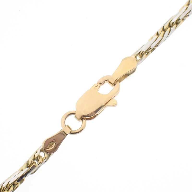 Image 7 of 18K. Two-tone twisted link chain | 49.5 cm