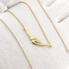 Afbeelding 11 van Gouden gourmetschakel ketting met vaste hanger en zirconia | 43 cm