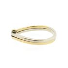 Image 10 of Two-tone gold solitaire ring with diamond; 0.025 ct.