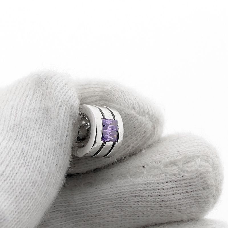 Image 7 of ZINZI silver half-round stud earrings; Ø 10 mm