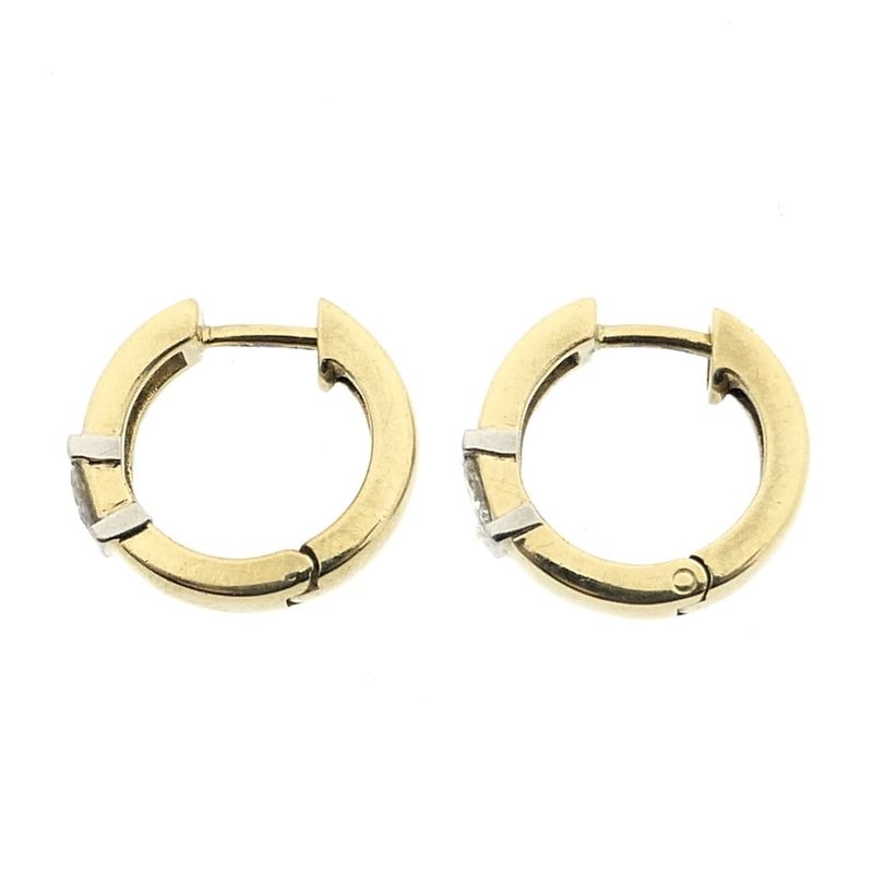 Image 5 of Gold stud earrings with diamond | 0.32 ct.