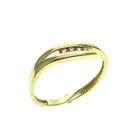Image 1 of Two-tone gold row ring with diamond | 0.04 ct.