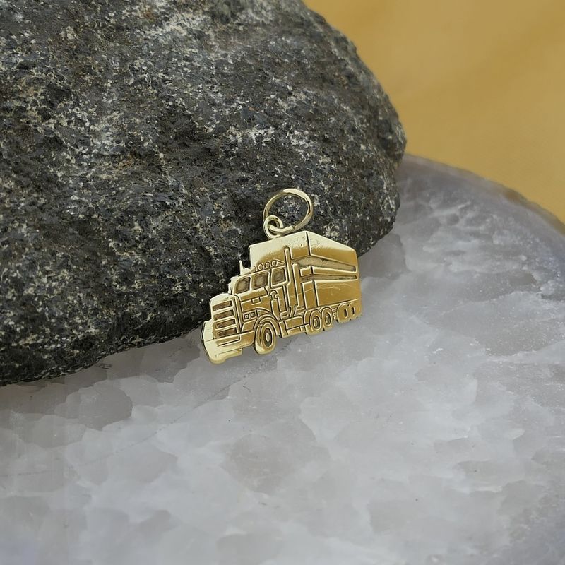 Image 6 of Gold pendant of a truck