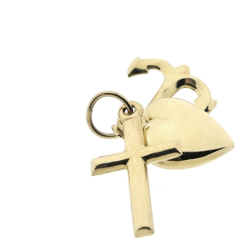 Image 8 of Gold pendant; Faith, hope, and love