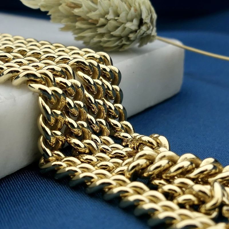 Image 2 of Solid gold gourmet link chain
