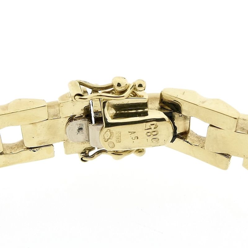 Image 6 of Gold Bismarck link bracelet