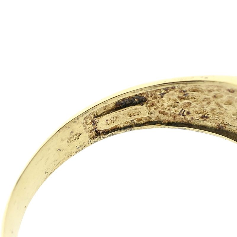 Image 8 of Two-tone gold signet ring