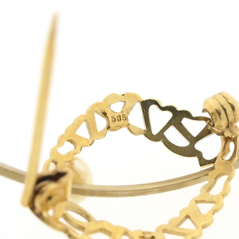 Image 6 of Gold fantasy brooch with pearl | Vintage