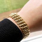 Image 9 of Gold French gourmet link bracelet