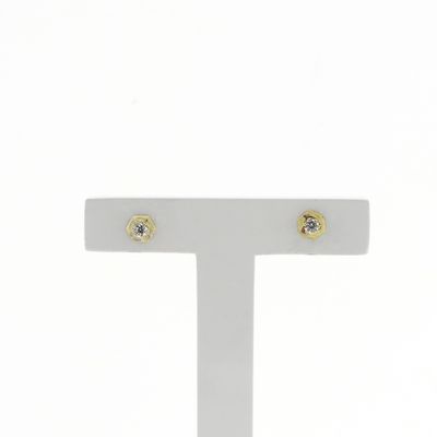 Image 1 of Gold stud earrings with zirconia