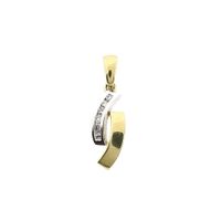 Zinzi Bicolor Gold Pendant; Diamond 0.03 ct.; 14 Karat