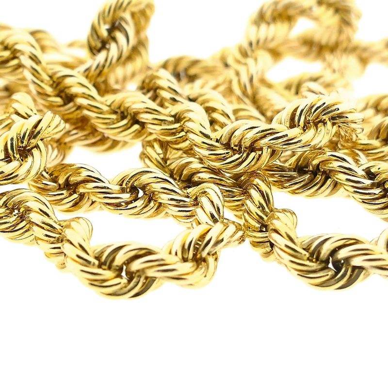 Image 7 of Twisted Link Gold Chain; 14k; 60.5 cm
