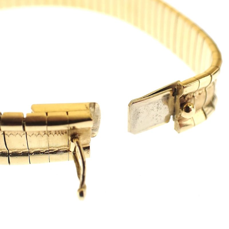 Image 8 of 18K Exclusive gold bracelet with rubies; Vintage | 18.5 cm