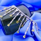 Image 10 of White gold necklace with yellow sapphire and diamonds; Approx. 2.00 ct.