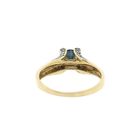 Image 4 of Gold solitaire ring with blue and white diamond | 1.0 ct.