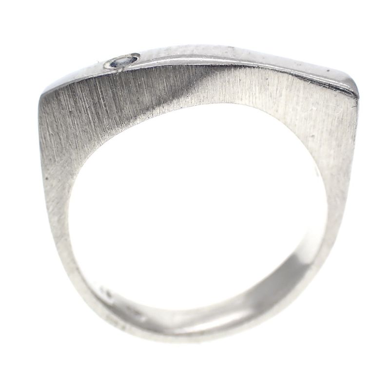 Image 3 of Silver ring with blue zirconia