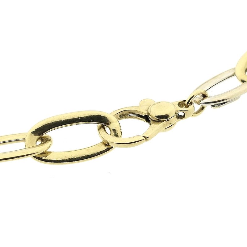 Image 3 of Monzario bicolor gold wide anchor link bracelet