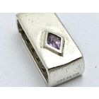 Image 4 of Silver pendant of a fish; amethyst