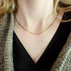 Image 3 of Golden Figaro variation link chain | 45 cm