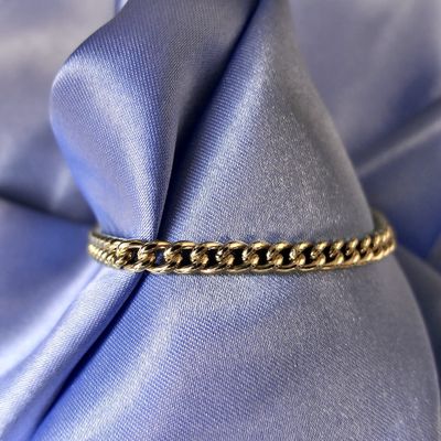 Image 2 of Gold gourmet link bracelet | 19 cm