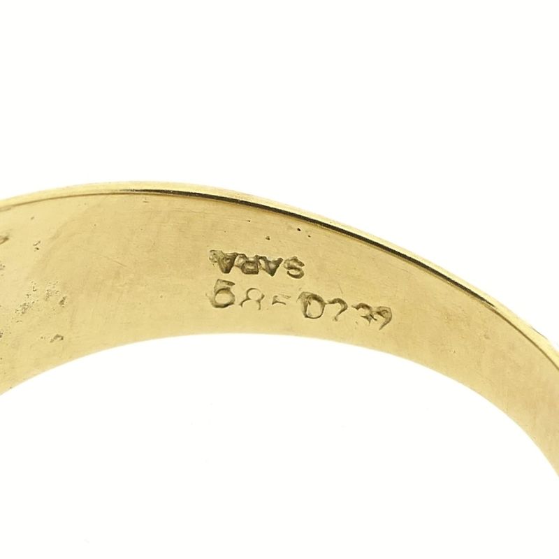 Image 8 of Gold men's signet ring with zirconia