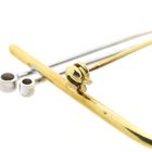 Image 5 of Two-tone gold dynamic brooch with zirconia