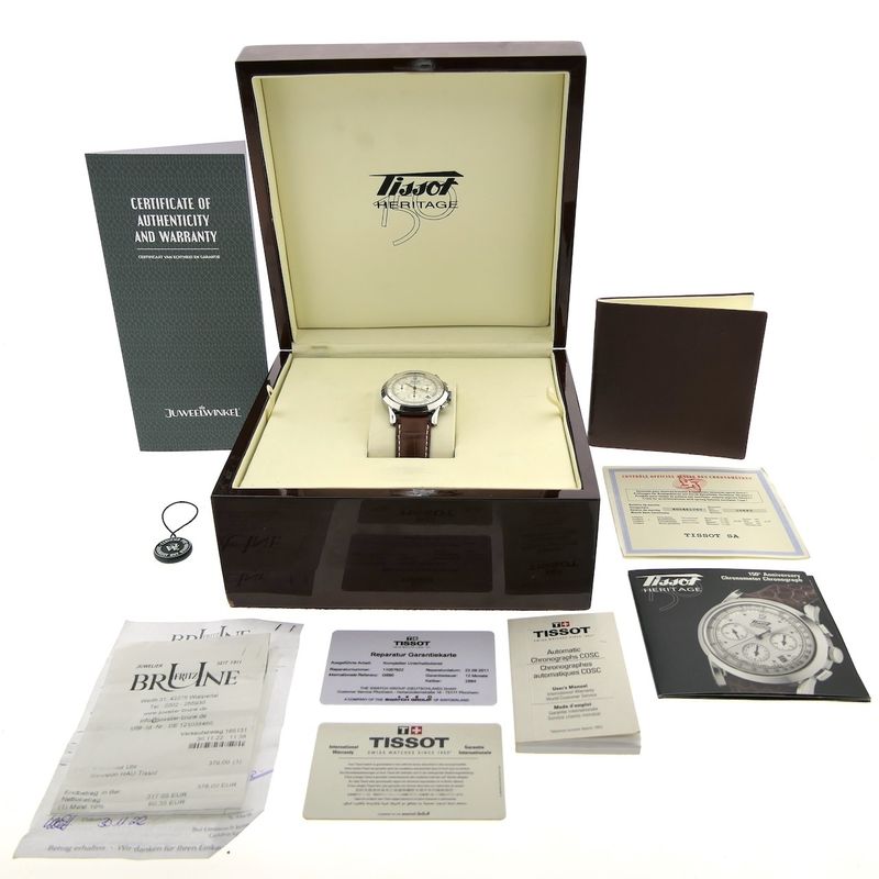 Image 4 of Tissot Heritage Chronograph '150th Anniversary' T66.1.712.31; Automatic men's watch