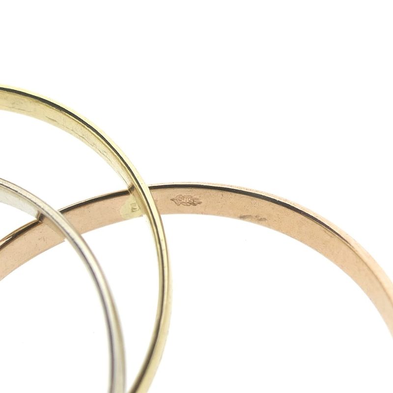 Image 5 of Tricolor gold trinity ring