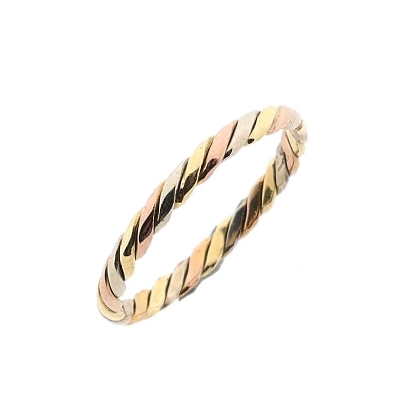 Image 1 of Tricolor Gold Adjustable Ring