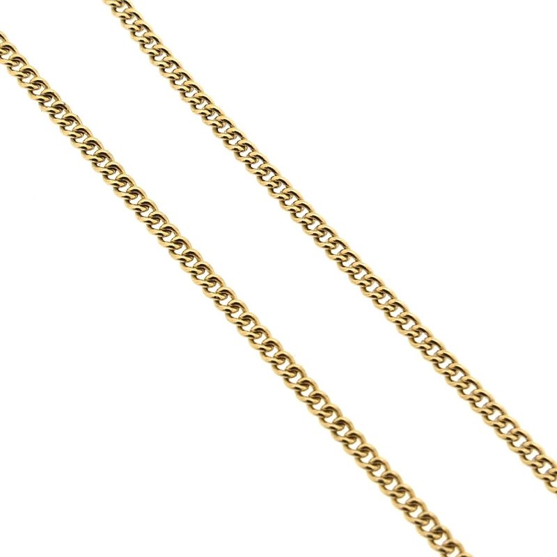 Image 3 of Gold gourmet link chain | 61 cm