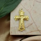 Image 2 of Antique gold pendant of a cross